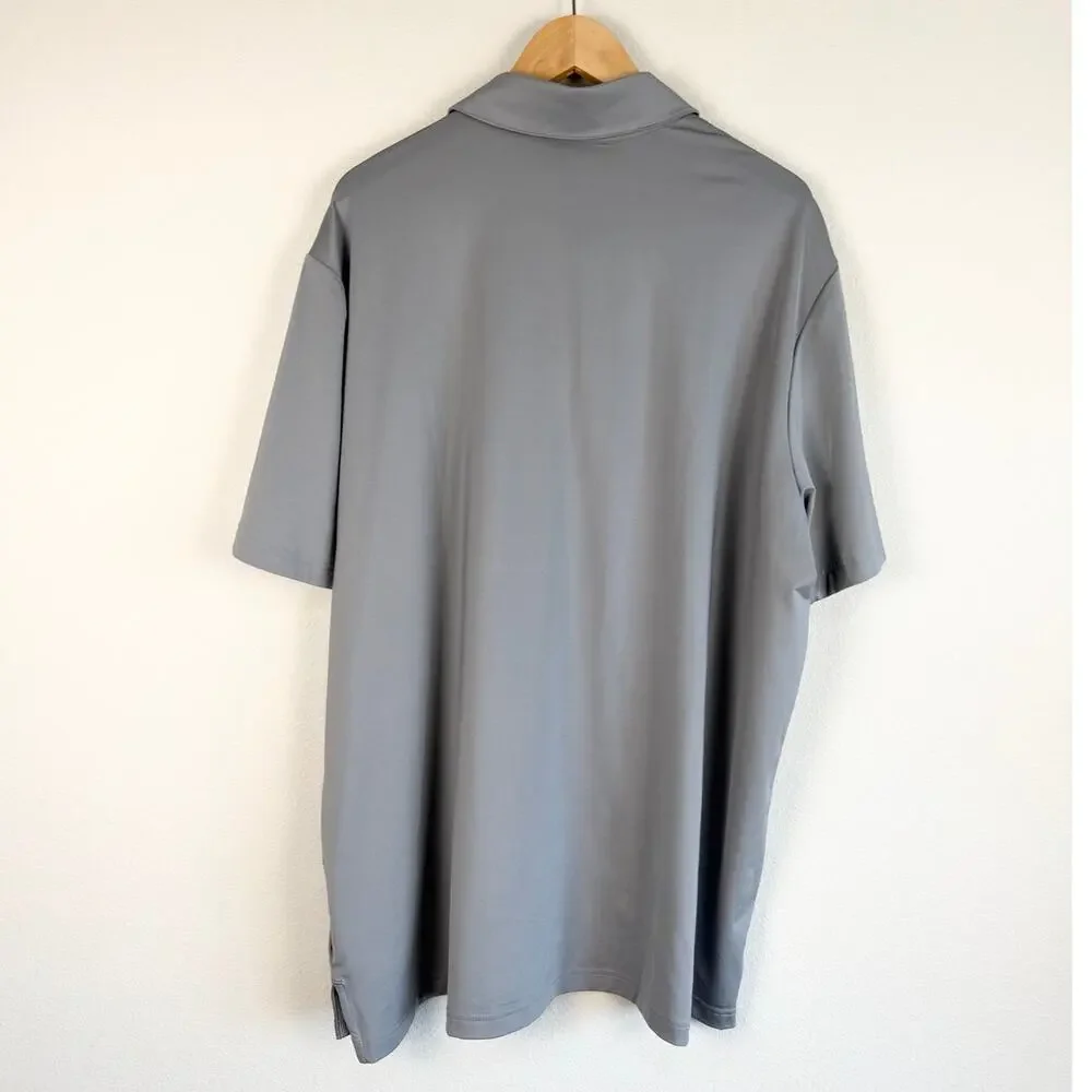 Adidas Men's Short Sleeve Golf Polo Shirt Gray 2XL NWT